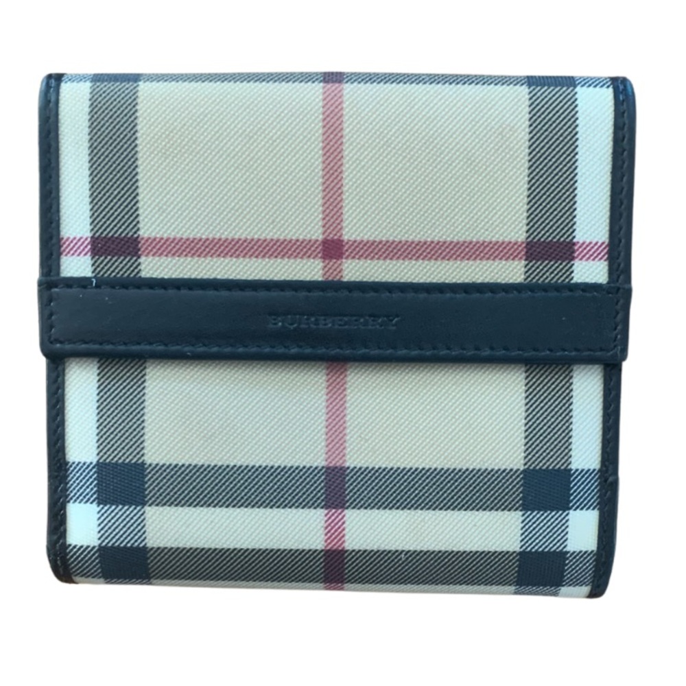 BURBERRY Compact Wallet Brown Tan Original Plaid